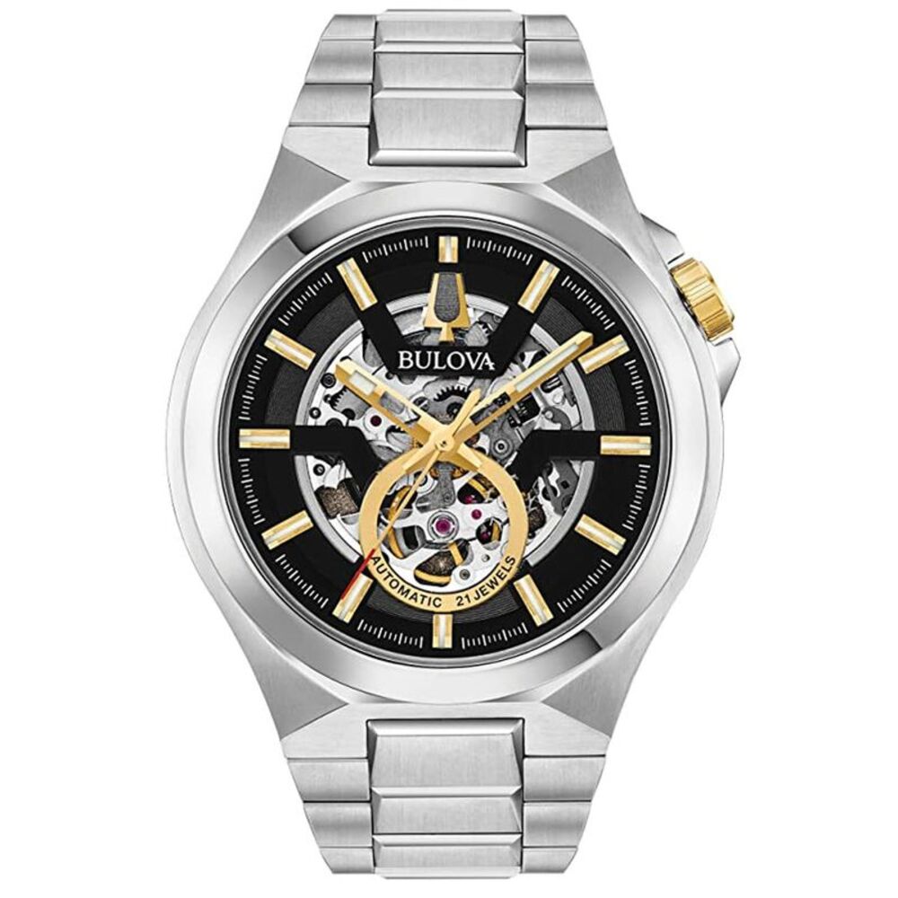 Bulova Classic Maquina Automatic Open Aperture Mens Watch